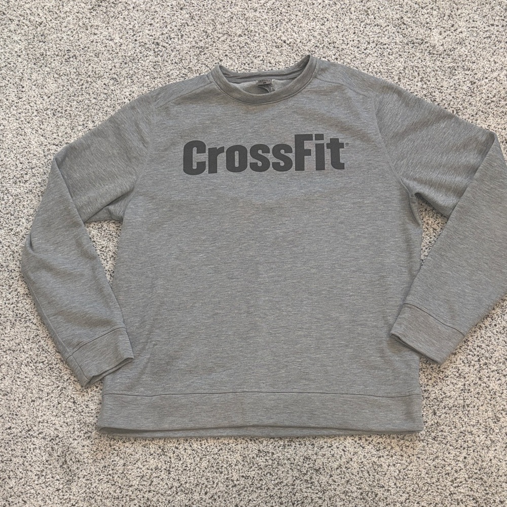 NOBULL Men's Gray Crewneck Sweatshirt, size large